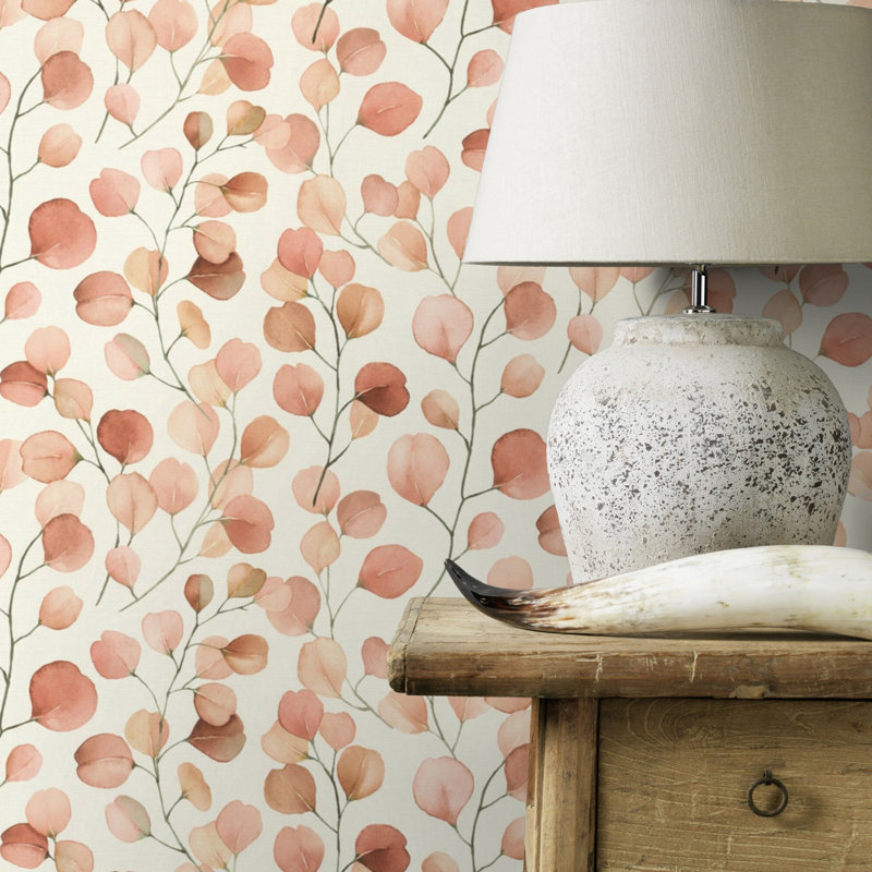 Rouleau de papier peint L 33 pi x l 20,9 po Jaciere Boughs, Rose