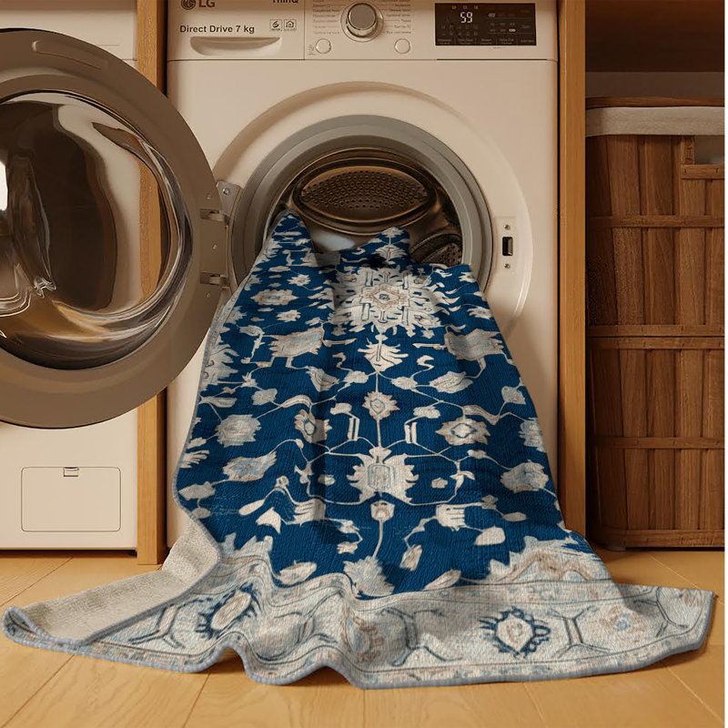 Tapis gris lavable à la machine, Rectangle 2 pi x 3 pi