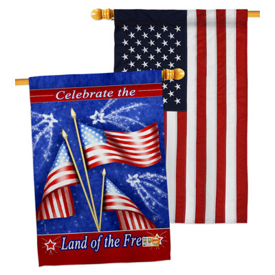 Celebrate Freedom Impressions Decorative 2-Sided Polyester 40 x 28 in. House Flag