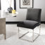 Chaise d'appoint rembourrée en acier inoxydable Athens-1213203037-1208584446