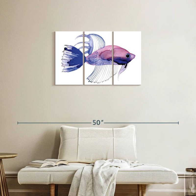 Brampt Purple Fish Mini, 20" H x 33" W