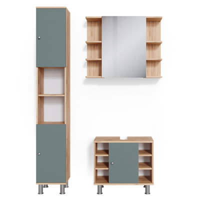 Birkhild 3 Piece Bathroom Furniture Suite