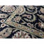 Tapis noir et noir de haute qualité noué à la main