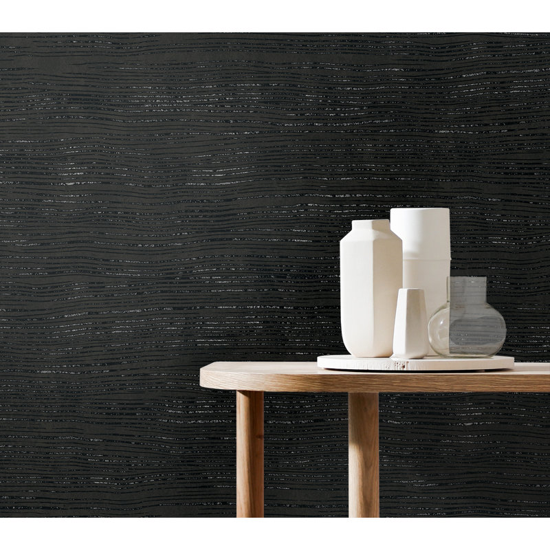 Rouleau de papier peint L 33 pi x l 20,9 po Balmore, Noir