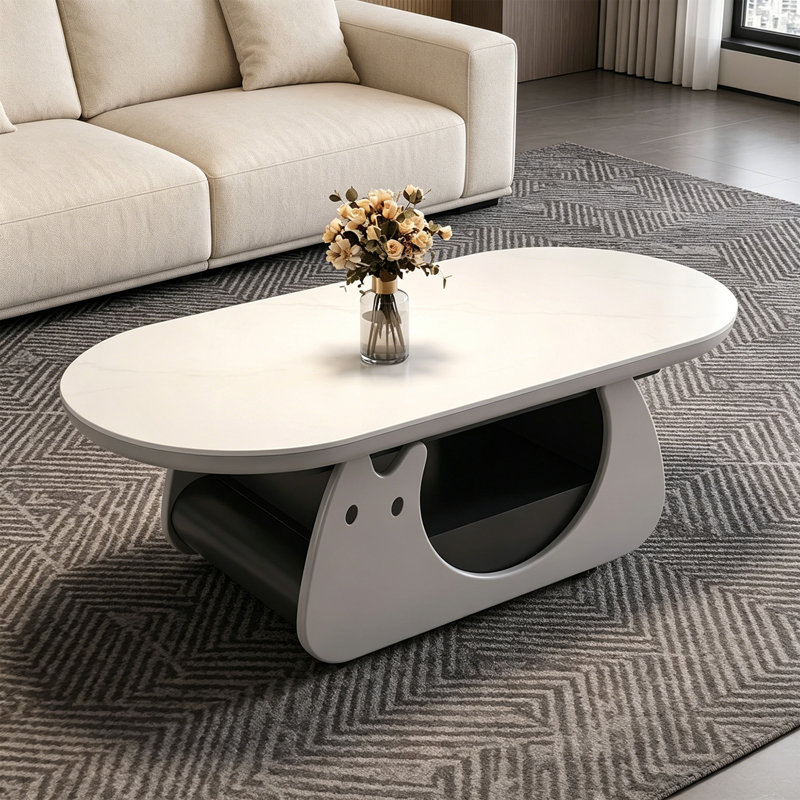 Creativity Mobile Slate Cat-Shaped Coffee Table