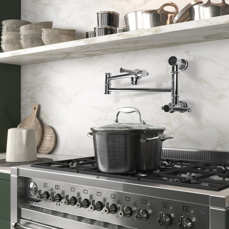 Pot Filler Kitchen Faucet, Chrome