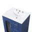Meuble-lavabo bleu 24 po avec lavabo, tablette réglable, deux tiroirs, porte, porte en bois massif et matériau moderne-1907805288