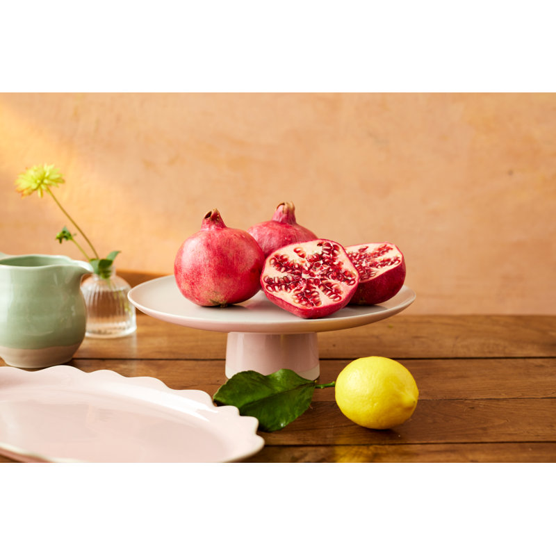 Jamie Oliver Big Love Showstopper Stand, Stoneware, 31x10cm, White & Pink