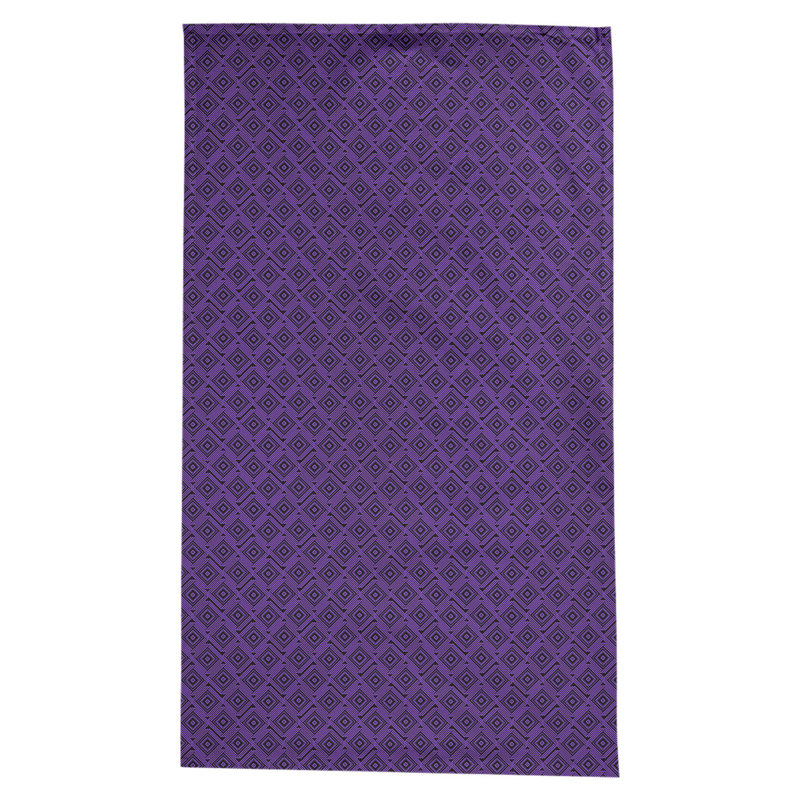 Nappe à labyrinthe carrée Leffel, Noir / Mauve