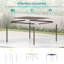 Pergola métallique à lames orientables avec éclairage solaire DEL et toit réglable-135824156-135824158