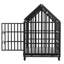 Cage pour chien 52 po en métal robuste pour les grandes races - 4 roulettes verrouillables, finition, 2 plateaux amovibles, entrées avant et toit, processus d'assemblage simple avec structure à roulettes, casseroles en plastique, ouvertures, facile
