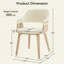 Chaise de salle à manger rembourrée en bois courbé de style moderne du milieu du siècle Dowden avec accoudoirs-2064324649-2067432192