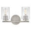 2-Light Bath Vanity Fixture with Clear Ribbed Glass-1941388293