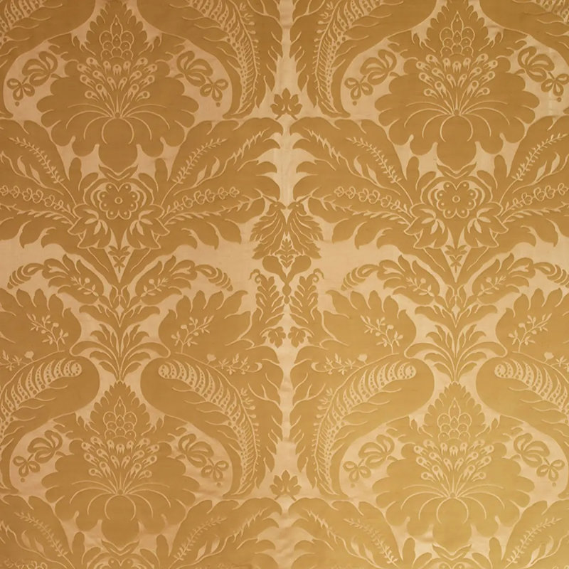 Bennet Silk Damask Fabric, Rose Quartz