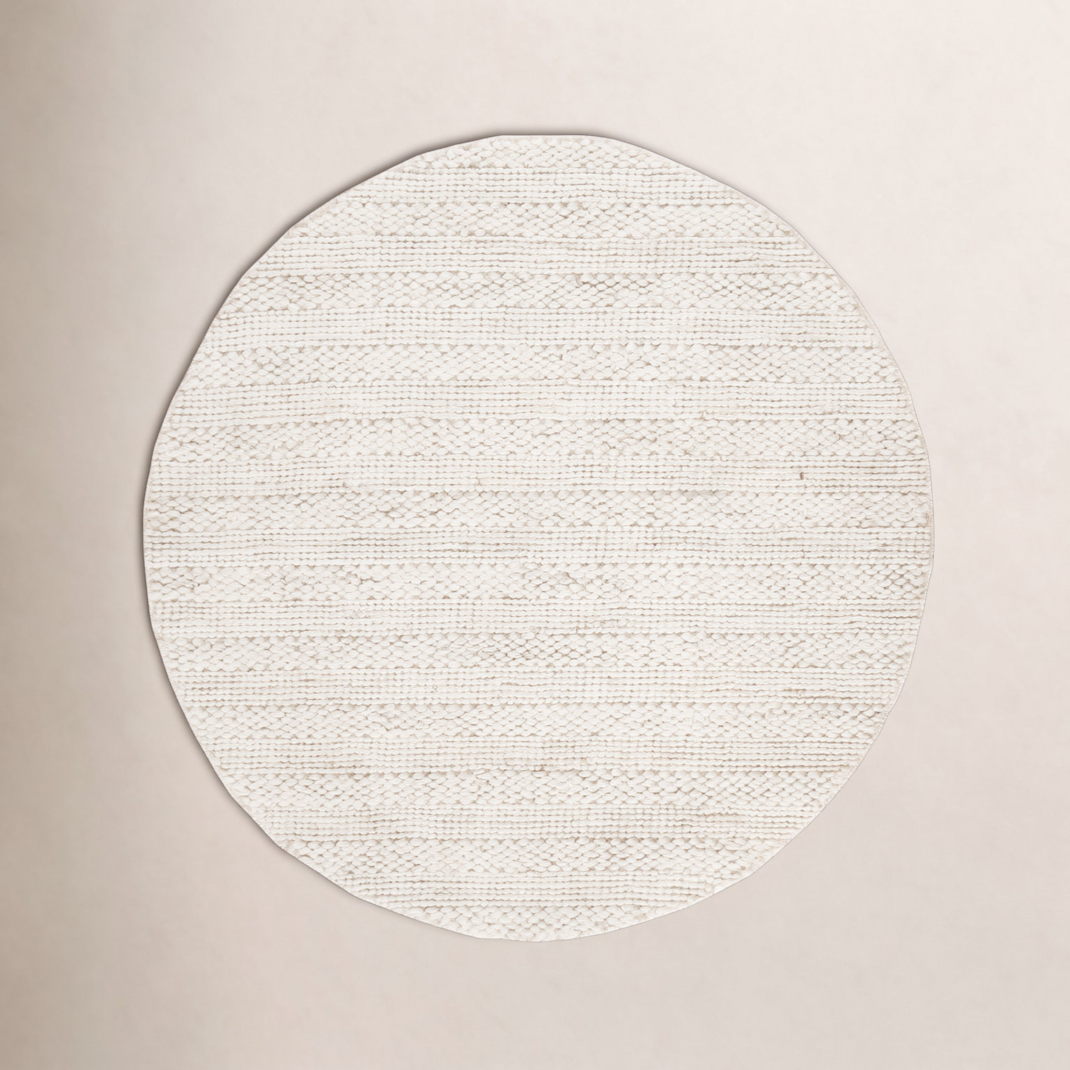 Stanwick Bleached Hand-Woven Jute Rug, Round 8'