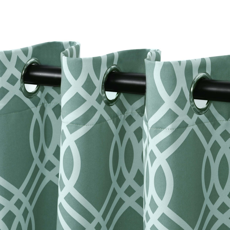 Paire de rideaux obscurcissant 100% polyester Écosse, L 52 po x L 63 po, Sarcelle