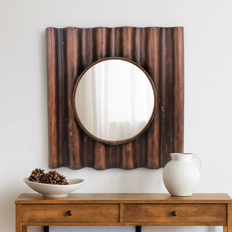 Miroir décoratif en bois rustique vieilli Doiron