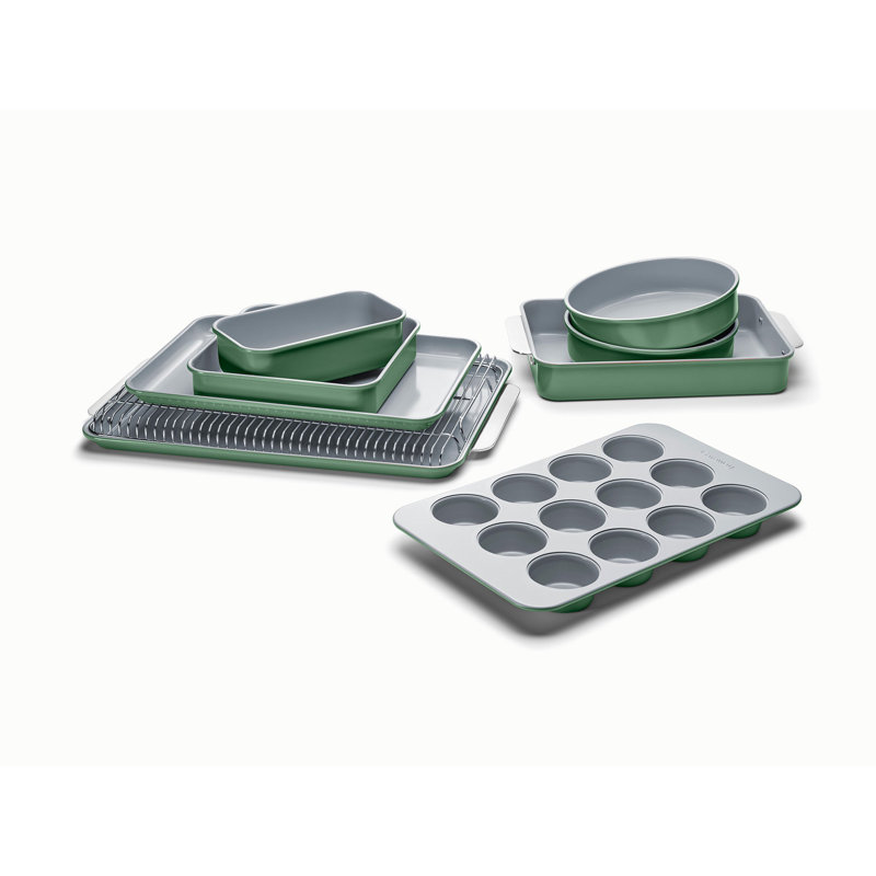 Caraway 11Pc Non-Toxic Nonstick Ceramic Mega Bakeware Set, Sage