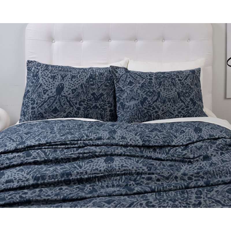 Housse de couette Ramus, bleu acier, très grand, Bleu, Housse de couette pour très grand lit
