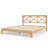 Queen Size Platform Bed With X-design Headboard,bamboo-made Bed Frame With Suppport Slats, Mid-century Modern Platform Bed  For Bedroom, Guest Room, No Box Spring Needed, Natural.-1308125742-1308125747