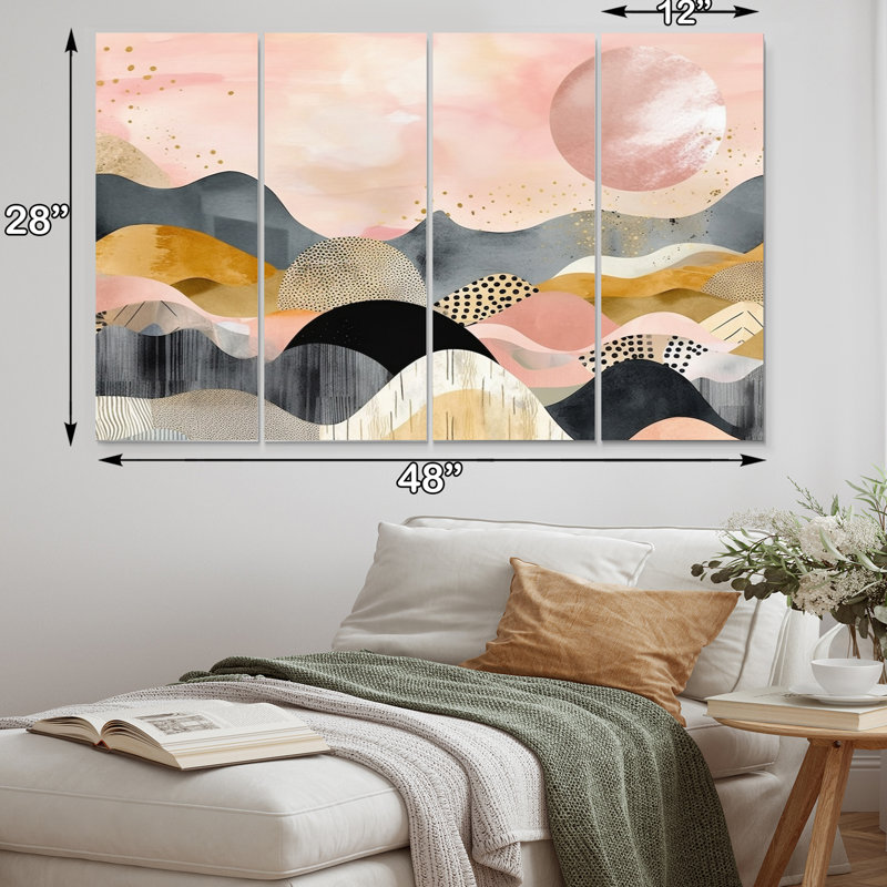 Modern Abstract Wall Decor on Metal