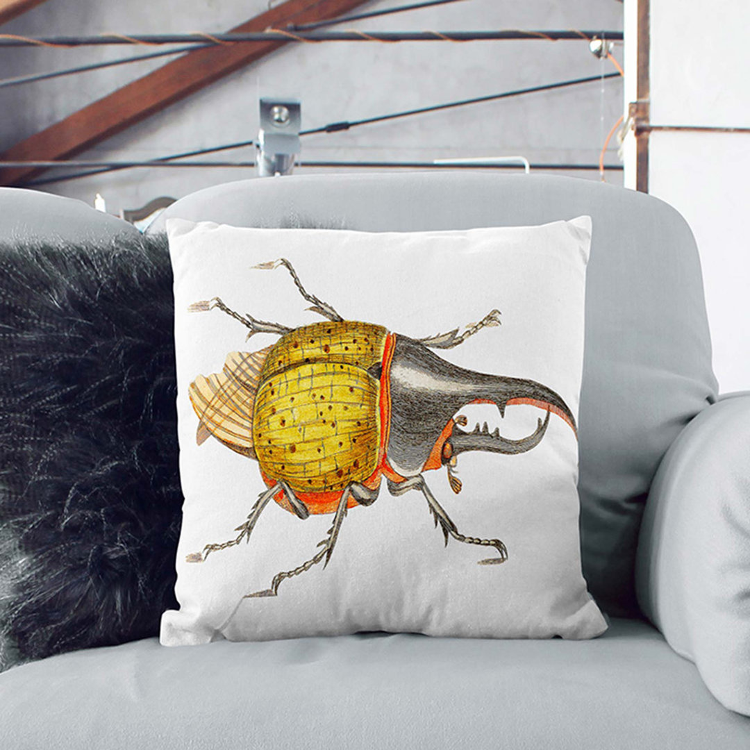 Hercules Beetle by George Shaw Cushion with Filling