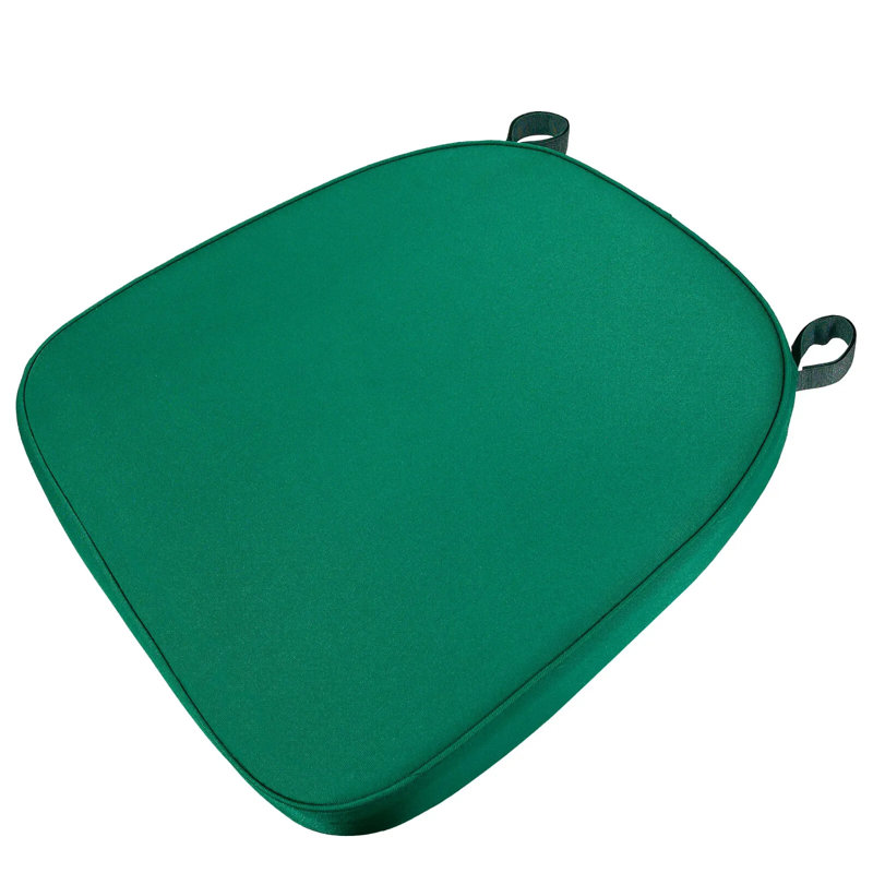 2" Thick Chiavari Chair Pad with hook & loop fastener Straps by Chivari, Forest Green