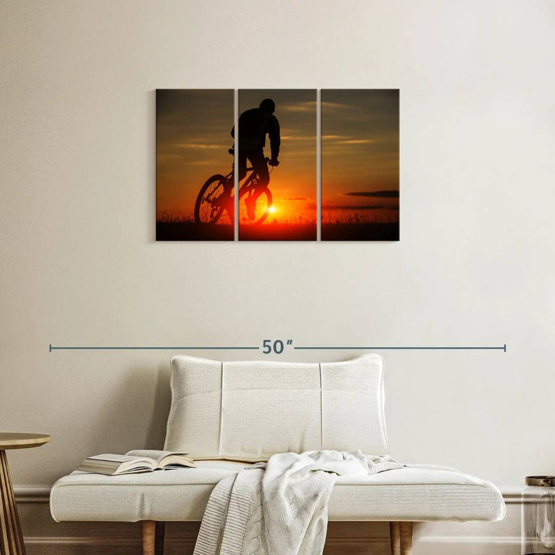 Mehar Sunset Biking, 20" H x 33" W
