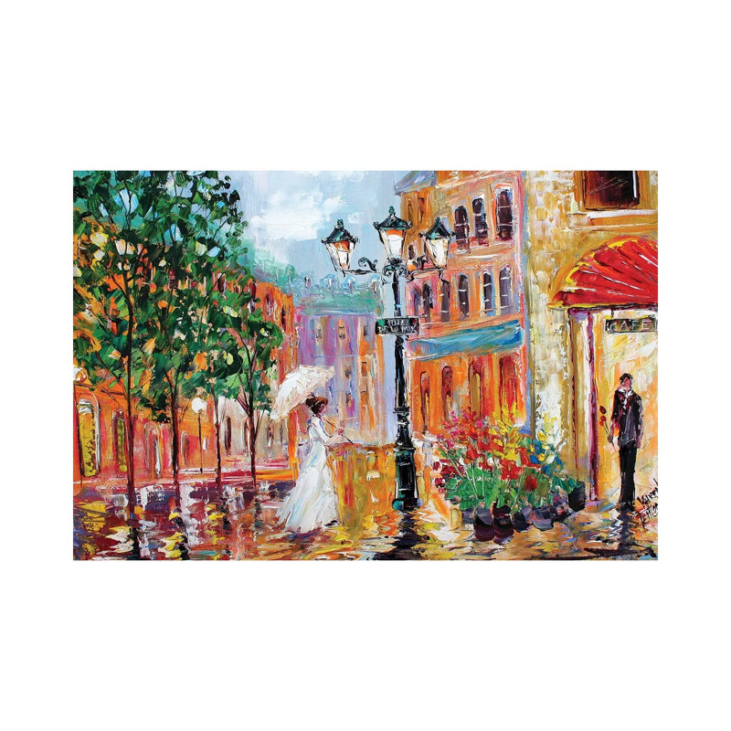 Paris Romance by Karen Tarlton - Wrapped Canvas Painting, 20.32 cm H x 30.48 cm W