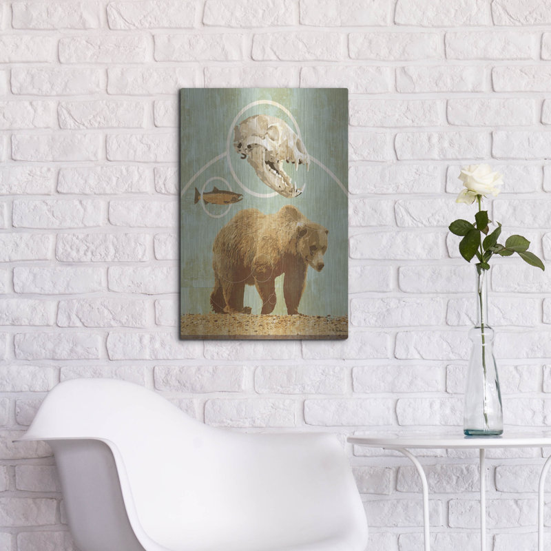 Millwood Pines «Bear Country» par Greg Simanson, art mural en métal, H 24 po x l 16 po