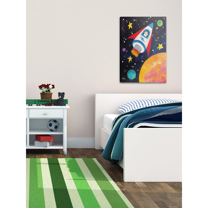 Reproduction de fusée Hedman sur toile tendue, H 60 po x l 40 po
