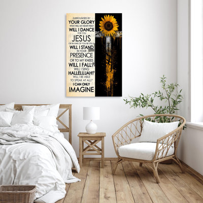 «I Can Only Imagine Music Lyric», reproduction d'art graphique sur toile tendue