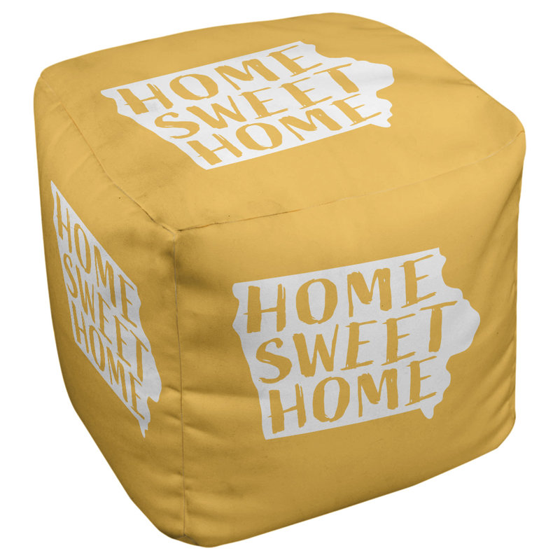 Repose-pieds à cubes iowa the home, Jaune