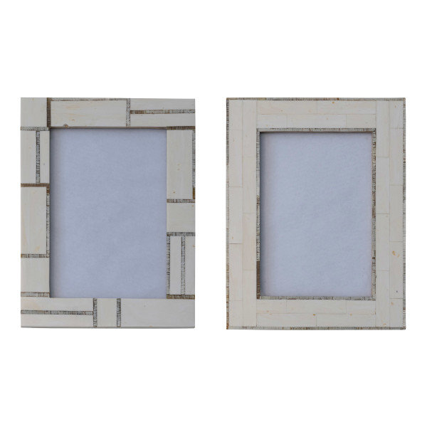 Ivory Embossed Picture Frame - Set of 2