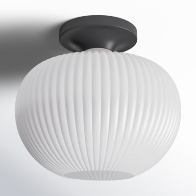 Collina Single Light Glass Semi Flush Mount