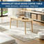 Table basse ovale en bambou de style moderne du milieu du siècle - Pieds en bois massif, couleur bois naturel - Table basse idéale pour le salon