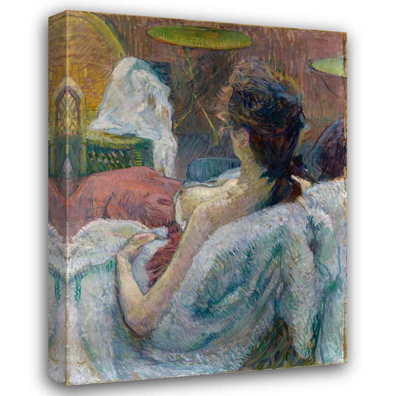 «The Model Resting» par Henri De Toulouse-Lautrec - Art mural sur toile tendue avec châssis, H 48 po x l 33 po