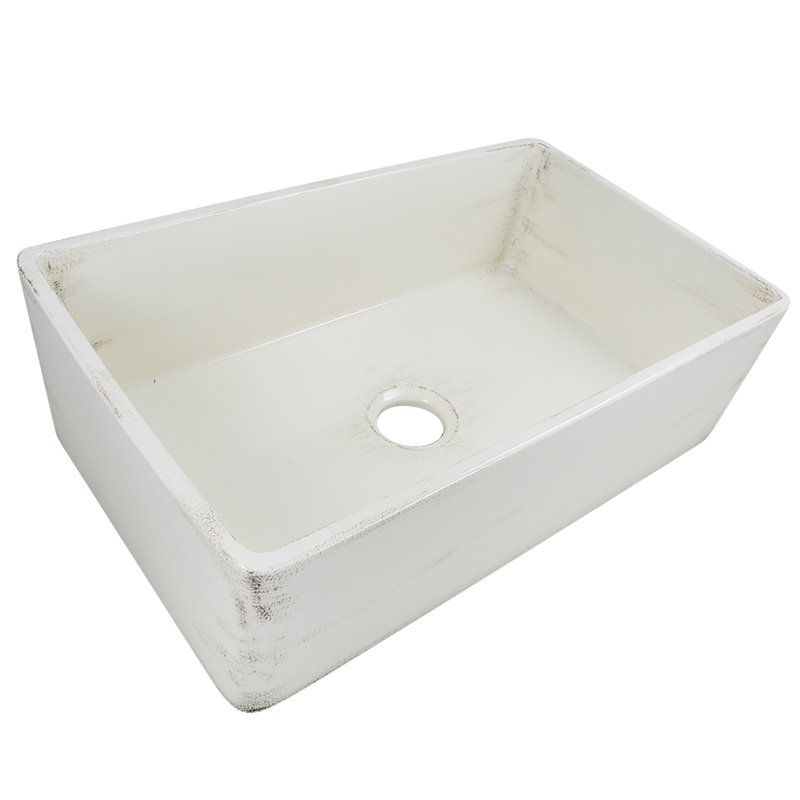 Vineyard 33'' L Single Basin Kitchen Sink, Shabby Straw