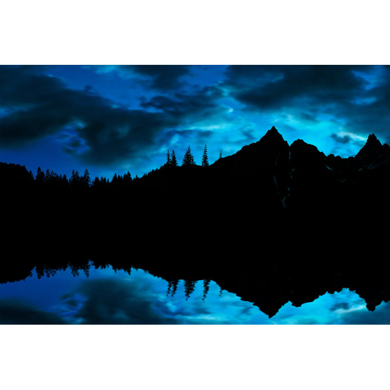 Mountain Lake Twilight by Sharply_done - Wrapped Canvas Print, 81cm H x 122cm W x 3.8cm D