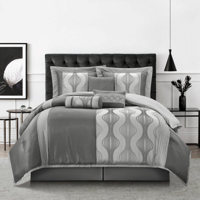Kath 7 Piece Microfiber Modern & Contemporary Comforter Set