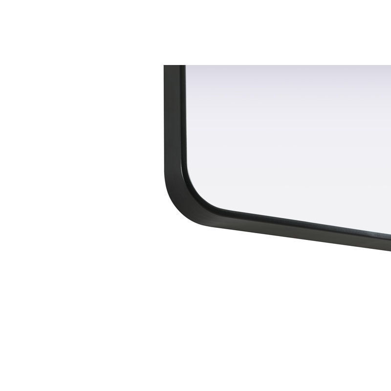 Erath Contour Metal Mirror, 32" x 24", Black