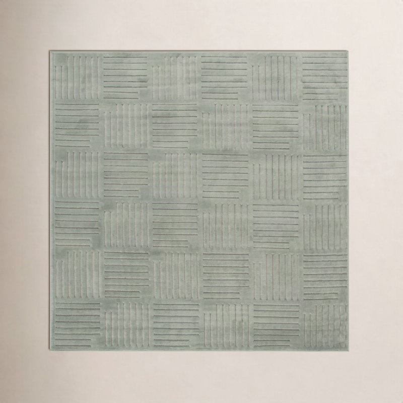 Tapis de couleur unie Mirissa Performance, Carré 4 pi