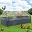 8x4x2 ft Galvanized Raised Garden Bed with Greenhouse Cover, Zippered Doors, Extra Deep-2070565176