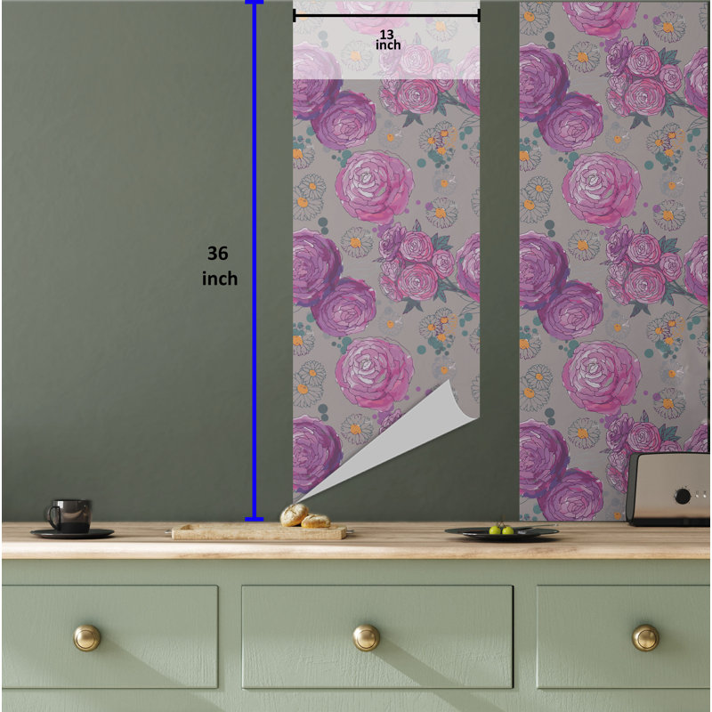 Zarrukh Roll, L 36 po x l 13 po, Lilas pâle, souci