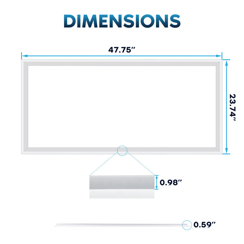 Plafonnier rectangulaire Dimmable