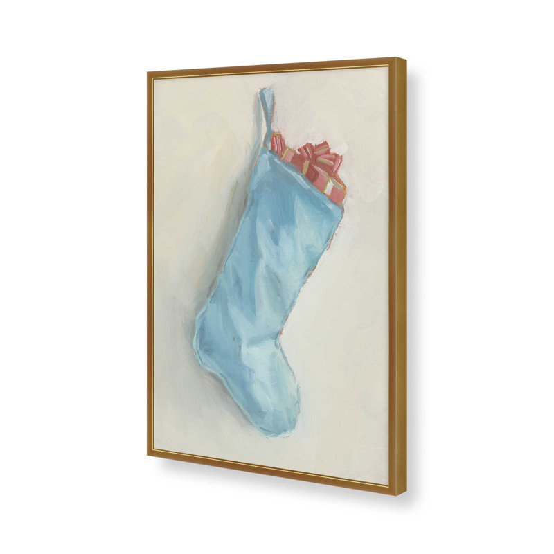 «Vibrant Stocking II» par Ethan Harper, reproduction d'art sur toile, H 16 po x l 12 po, Doré