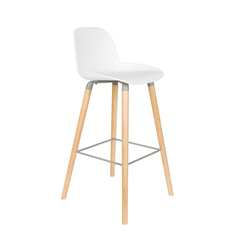 Albert Kuip Counter & Bar Stool, White, Bar Stool (30" Seat Height)