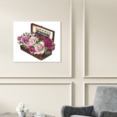 «Fashion And Glam Treasured Trunk Roses and Memories» par No Artist - impression sur toile