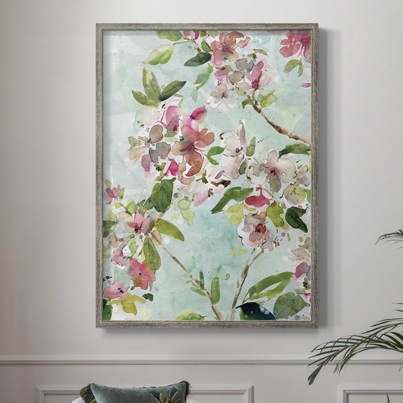 «Spring Blossoms II», reproduction encadrée - bois massif, H 21 po x l 17 po