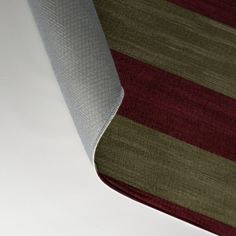 Tapis intérieur / extérieur brun HorizontalStripes, Rectangulaire 3 pi x 5 pi